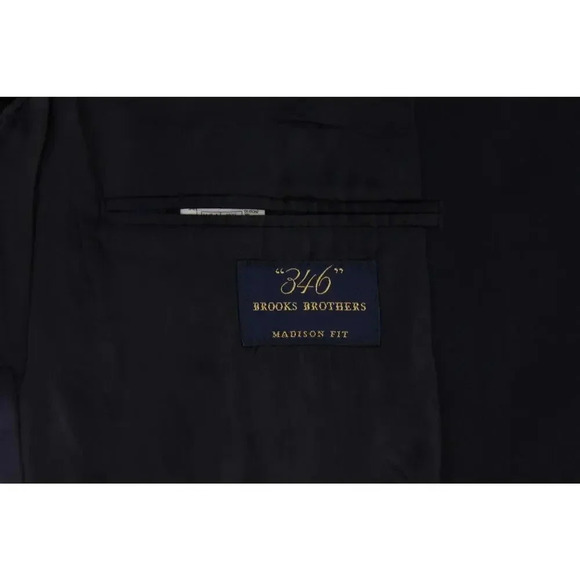 Brooks Brothers Navy Blue w/ Gold Metal Buttons 2-Btn Wool Blazer Jacket 44L - Picture 7 of 9